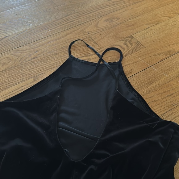 Vintage Smart Set Velour Black Dress - Picture 9 of 9